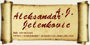 Aleksandar Jelenković vizit kartica